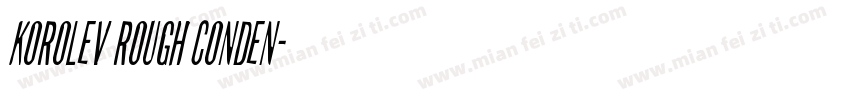 Korolev Rough Conden字体转换